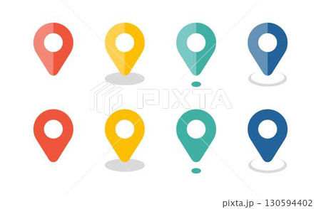 シンプルなマップピンのアイコン 130594402