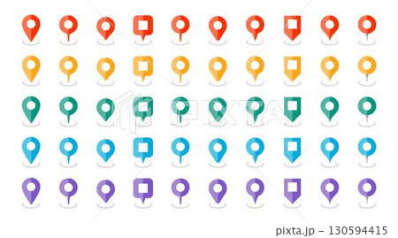 シンプルなマップピンのアイコン 130594415