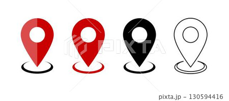 シンプルなマップピンのアイコン 130594416