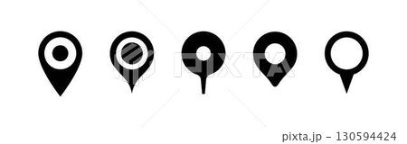 シンプルなマップピンのアイコン 130594424