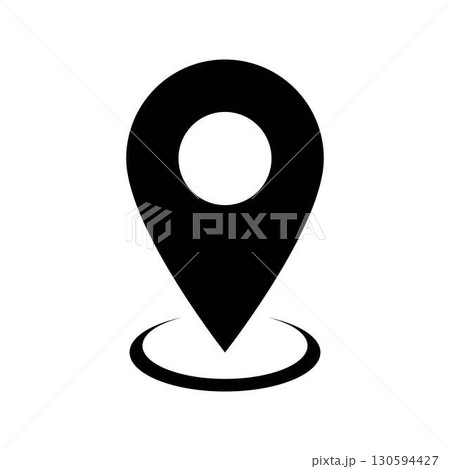 シンプルなマップピンのアイコン 130594427