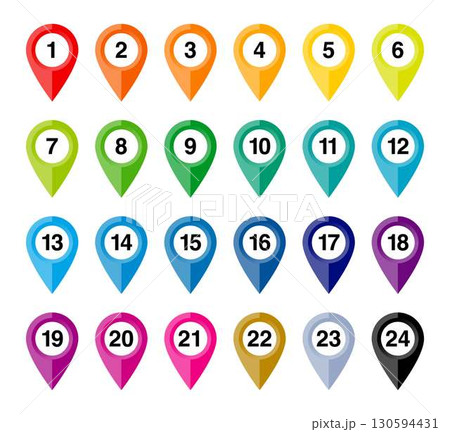 シンプルなマップピンのアイコン シンプルなマップピンのアイコン 130594431