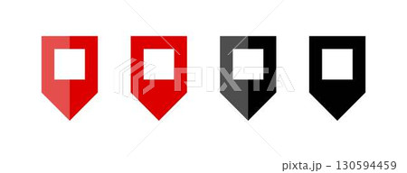 シンプルなマップピンのアイコン 130594459