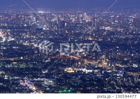 《大阪府》大阪の全景夜景・ぼくらの広場の眺望 《大阪府》大阪の全景夜景・ぼくらの広場の眺望 130594477