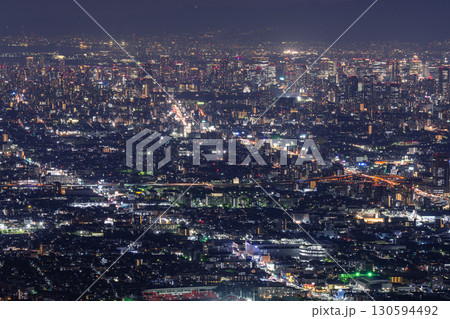 《大阪府》大阪の全景夜景・ぼくらの広場の眺望 《大阪府》大阪の全景夜景・ぼくらの広場の眺望 130594492