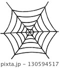 Spiderweb Illustration on Black Background 130594517