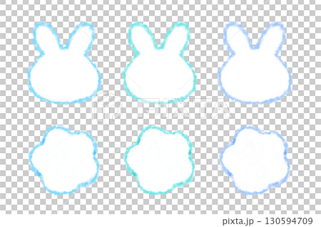 Rabbits and flowers 130594709