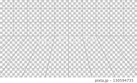 奥行のある方眼紙のような升目のパターンの空間素材 奥行のある方眼紙のような升目のパターンの空間素材 130594735
