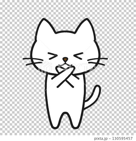 ダメなことを注意する白猫 ダメなことを注意する白猫 130595457