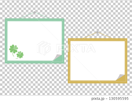 吊すタイプの横長メッセージボードのセット。余白を有効にご利用ください。 吊すタイプの横長メッセージボードのセット。余白を有効にご利用ください。 130595595