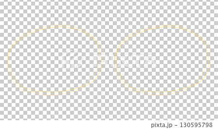 Yellow hand drawn round rough overlapping decorative frames set Yellow hand drawn round rough overlapping decorative frames set 130595798
