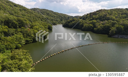 広島県世羅郡世羅町【目谷ダム】_ドローン空撮_ HSGMETAD_No12 広島県世羅郡世羅町【目谷ダム】_ドローン空撮_ HSGMETAD_No12 130595887