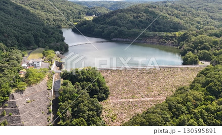 広島県世羅郡世羅町【目谷ダム】_ドローン空撮_ HSGMETAD_No21 130595891