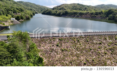 広島県世羅郡世羅町【目谷ダム】_ドローン空撮_ HSGMETAD_No04 130596013