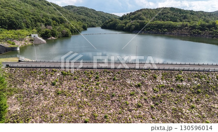 広島県世羅郡世羅町【目谷ダム】_ドローン空撮_ HSGMETAD_No05 130596014