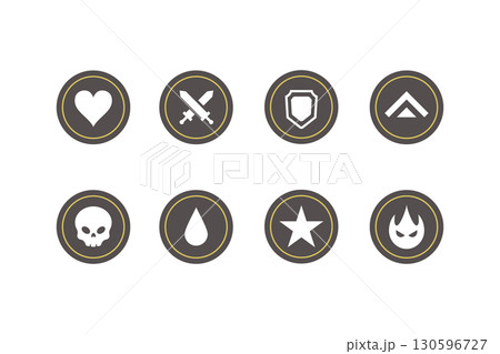 Game design icon set collection. Game design icon set collection. 130596727