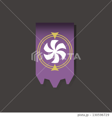 Purple Banner with modern symbol. 130596729