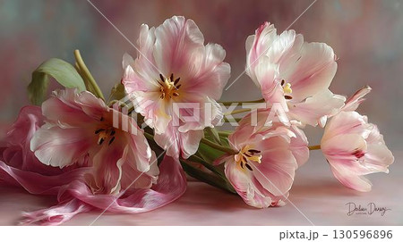 tulips on gradient background tulips on gradient background 130596896