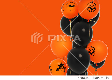 Halloween balloons in black and orange add festive fun 130596919