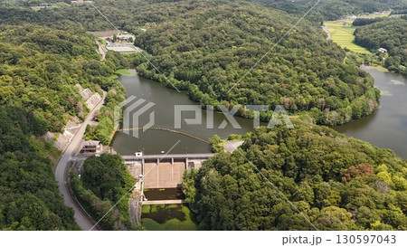 広島県世羅郡【京丸ダム】_ドローン空撮_HSSERAKIMA_No04 130597043