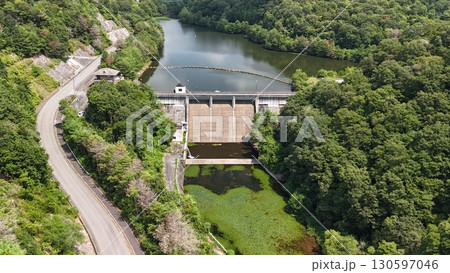 広島県世羅郡【京丸ダム】_ドローン空撮_HSSERAKIMA_No07 130597046