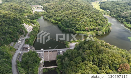 広島県世羅郡【京丸ダム】_ドローン空撮_HSSERAKIMA_No15 130597115