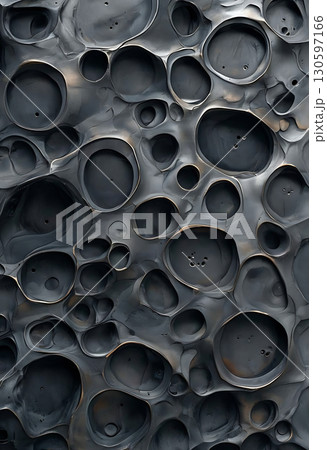 Soot Smudges Layered Over Textured Metal Field 130597166