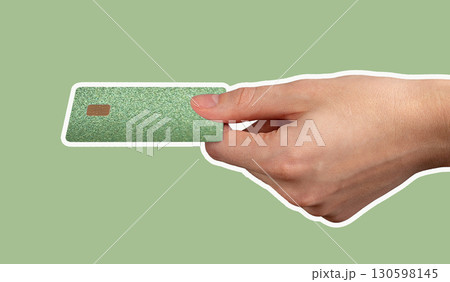 Female hand gripping credit card demonstrates easy access to funds, secure salary transfers, and Female hand gripping credit card demonstrates easy access to funds, secure salary transfers, and 130598145