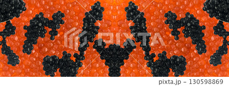Black and Red Artificial Caviar Texture Background Black and Red Artificial Caviar Texture Background 130598869