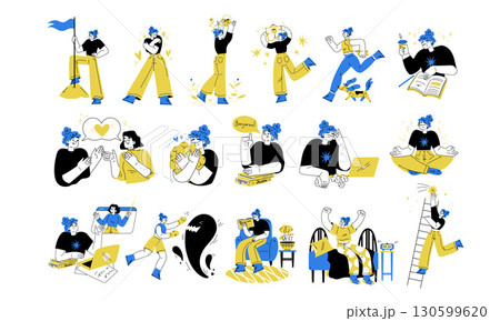 A Creative and Colorful Illustration Set Perfect for Diverse Activities and Exciting Celebrations 130599620