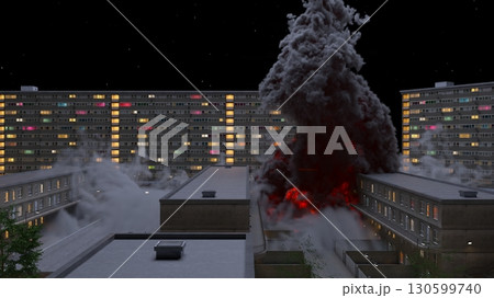 攻撃される都市の風景 攻撃される都市の風景 130599740