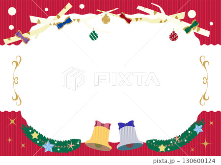 クリスマスフレーム背景 イラスト素材 クリスマスフレーム背景 イラスト素材 130600124