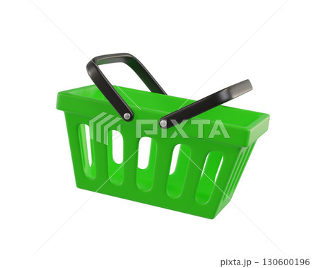 Green empty Shopping Cart from a supermarket for shopping. Shopping Basket, Shopping bag, 3d rendering of the icon Green empty Shopping Cart from a supermarket for shopping. Shopping Basket, Shopping bag, 3d rendering of the icon 130600196