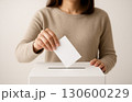 投票箱に投票用紙を入れる女性 130600229