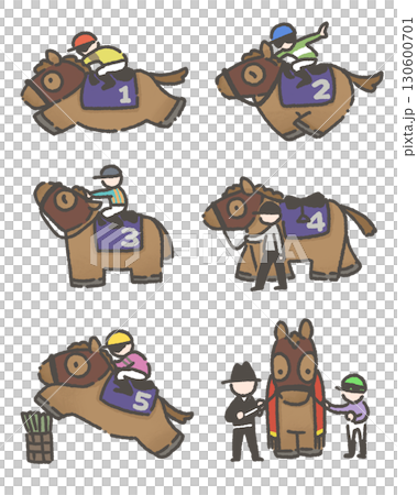 手繪插圖的賽馬 手繪插圖的賽馬 130600701
