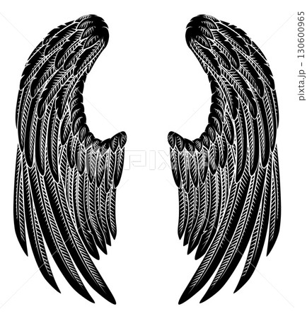 Angel Eagle Pegasus Feather Wings Illustration Angel Eagle Pegasus Feather Wings Illustration 130600965