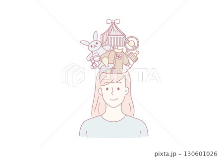 Thinking of child and baby concept. 130601026