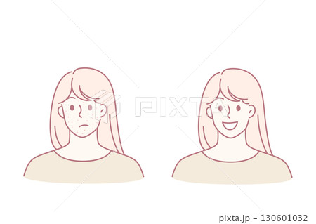 Skin problem and health concept. Skin problem and health concept. 130601032