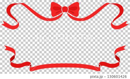 リボンのフラットなフレーム背景 リボンのフラットなフレーム背景 130601426