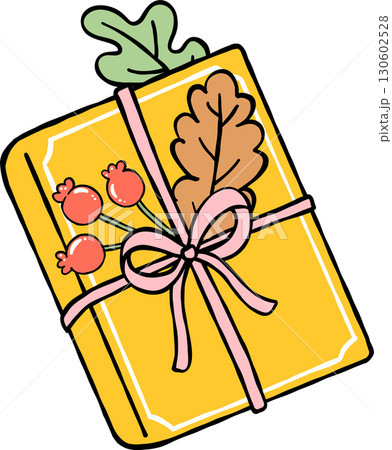 Fall Reading Bookish, Closed Book Wrapped with Autumn Elements 130602528