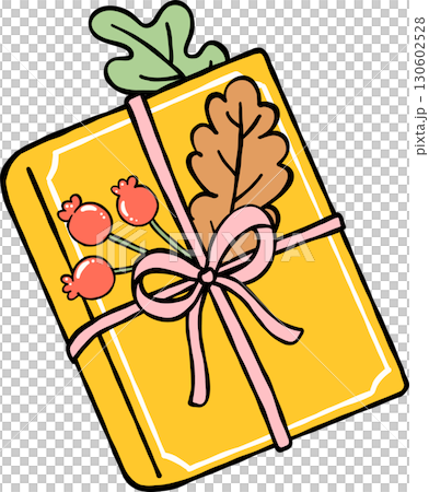 Fall Reading Bookish, Closed Book Wrapped with Autumn Elements 130602528