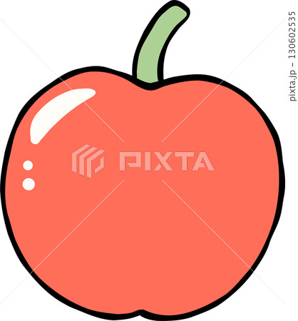 Illustration of a Red Apple Hand Drawn Illustration of a Red Apple Hand Drawn 130602535