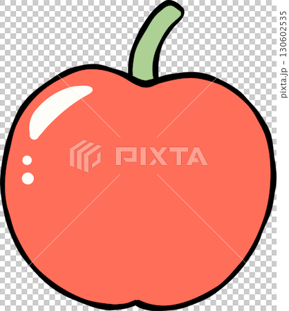Illustration of a Red Apple Hand Drawn Illustration of a Red Apple Hand Drawn 130602535