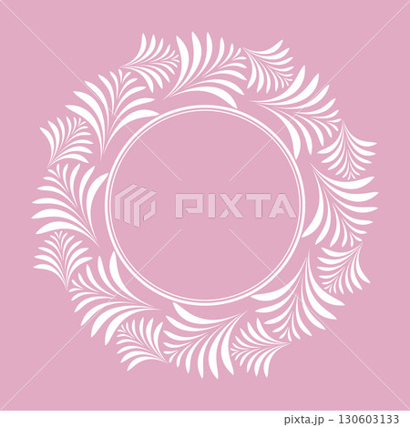 Decorative frame Elegant vector element for design in Eastern style, place for text. Floral pink and white border. Lace illustration for invitations and greeting cards Decorative frame Elegant vector element for design in Eastern style, place for text. Floral pink and white border. Lace illustration for invitations and greeting cards 130603133