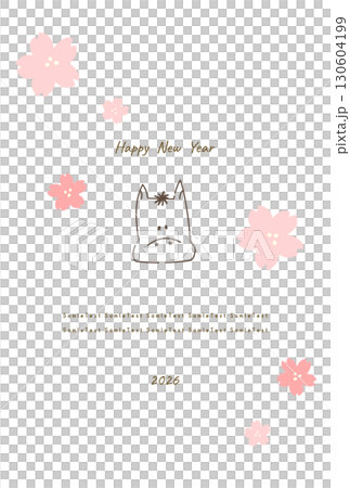 2026 New Year's Card 01 Simple Year of the Horse 130604199