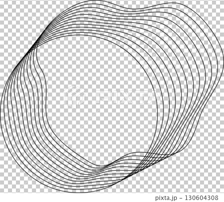 Circle flowing wavy lines blending shape. Technology design element Circle flowing wavy lines blending shape. Technology design element 130604308