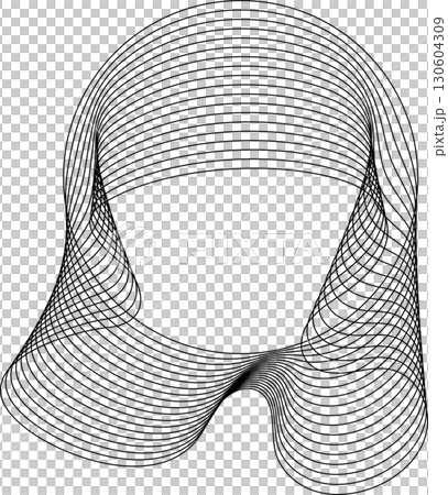 Circle flowing wavy lines blending shape. Technology design element Circle flowing wavy lines blending shape. Technology design element 130604309