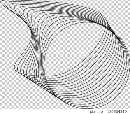 Circle flowing wavy lines blending shape. Technology design element Circle flowing wavy lines blending shape. Technology design element 130604310