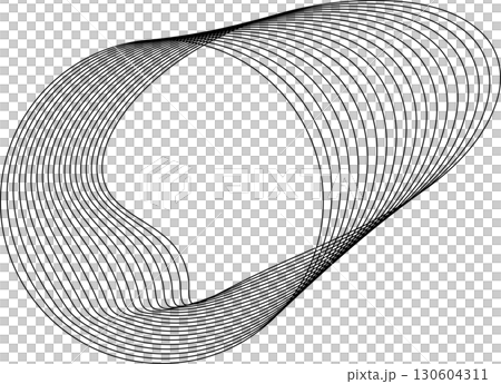 Circle flowing wavy lines blending shape. Technology design element Circle flowing wavy lines blending shape. Technology design element 130604311