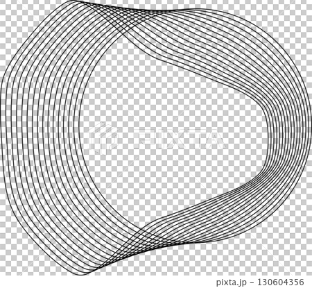 Circle flowing wavy lines blending shape. Technology design element Circle flowing wavy lines blending shape. Technology design element 130604356
